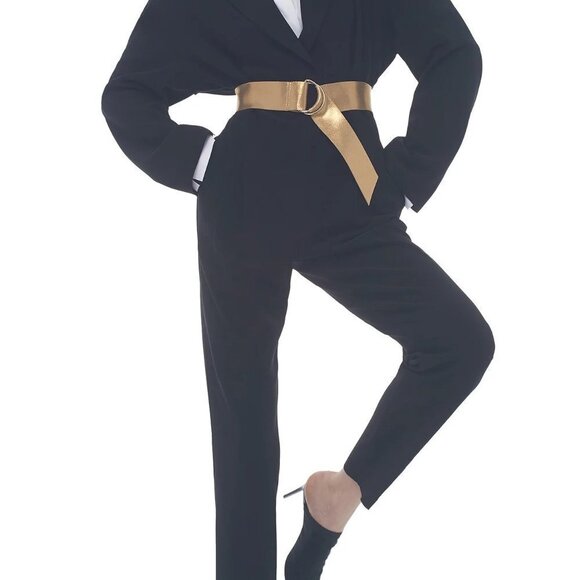 Norma KAMALI SINGLE BREASTED JUMPSUIT BLACK - Picture 3 of 12